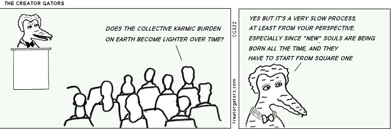 The collective karmic burden on Earth becomes lighter.